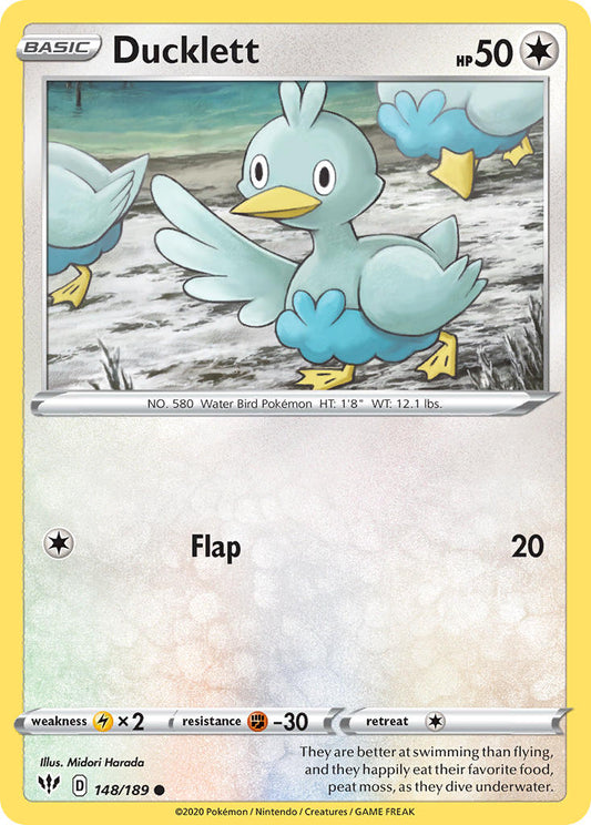 (148/189) Pokemon TCG Darkness Ablaze Single: Ducklett  Common