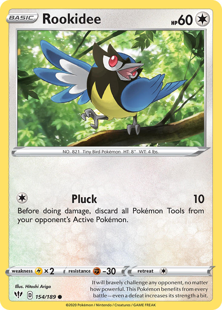 (154/189) Pokemon TCG Darkness Ablaze Single: Rookidee  Common