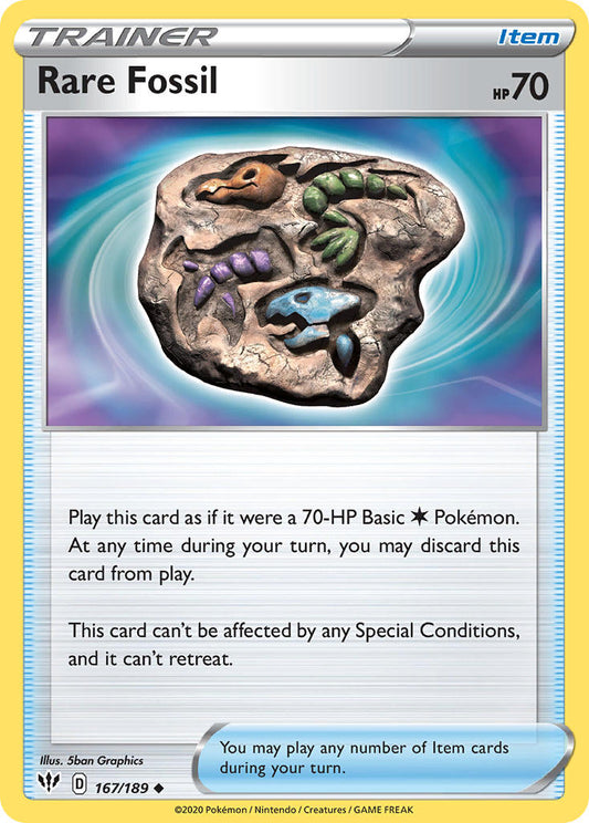 (167/189) Pokemon TCG Darkness Ablaze Single: Rare Fossil Reverse Holo Uncommon