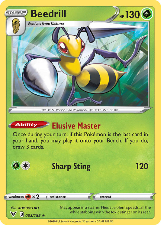 (003/185) Pokemon TCG Vivid Voltage Single: Beedrill Reverse Holo Rare