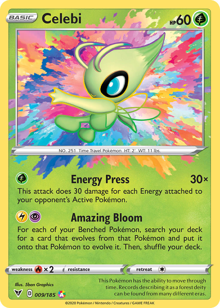 (009/185) Pokemon TCG Vivid Voltage Single: Celebi  Amazing Rare