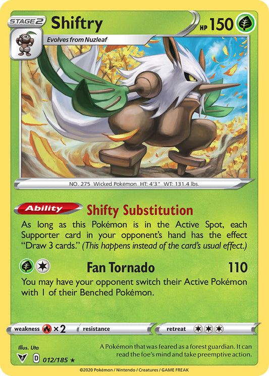 (012/185) Pokemon TCG Vivid Voltage Single: Shiftry  Rare