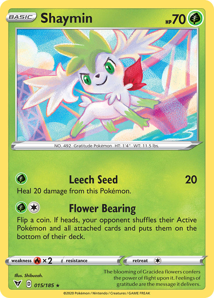 (015/185) Pokemon TCG Vivid Voltage Single: Shaymin  Holo Rare