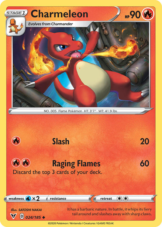 (024/185) Pokemon TCG Vivid Voltage Single: Charmeleon Reverse Holo Uncommon