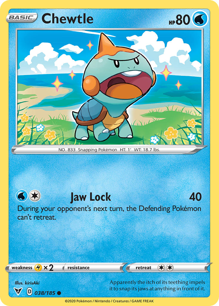 (038/185) Pokemon TCG Vivid Voltage Single: Chewtle  Common