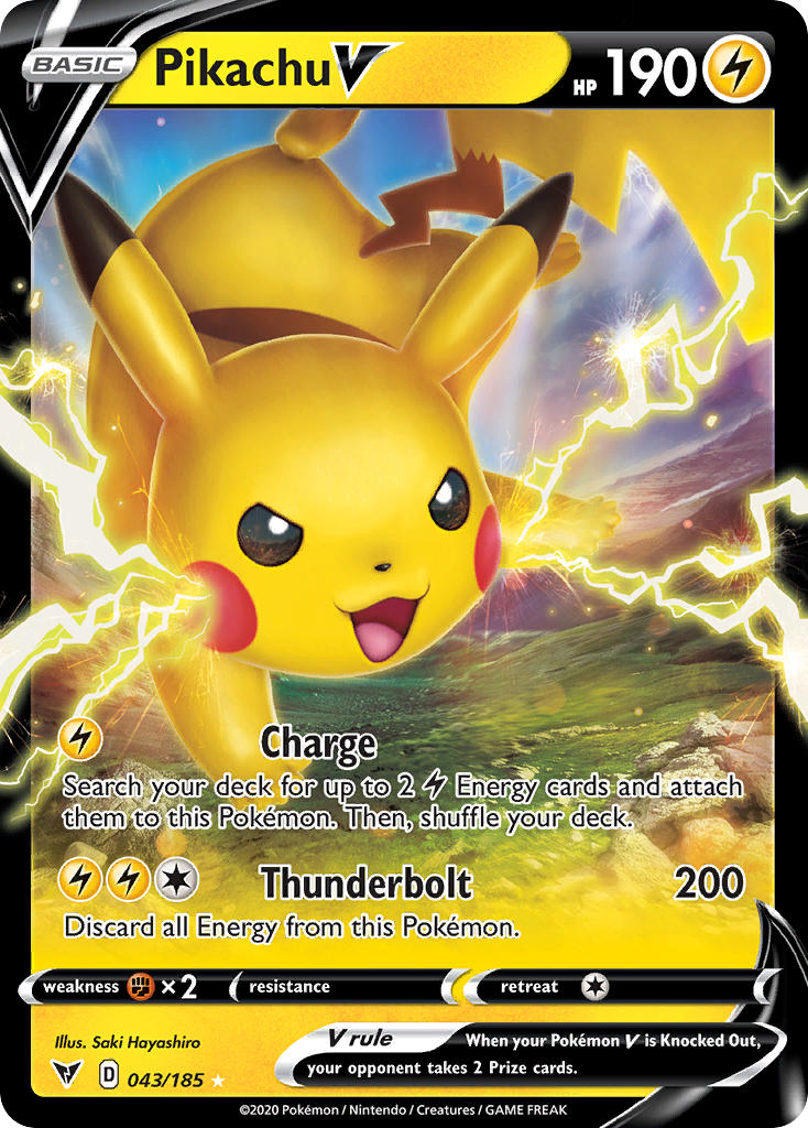 (043/185) Pokemon TCG Vivid Voltage Single: Pikachu V  Promo