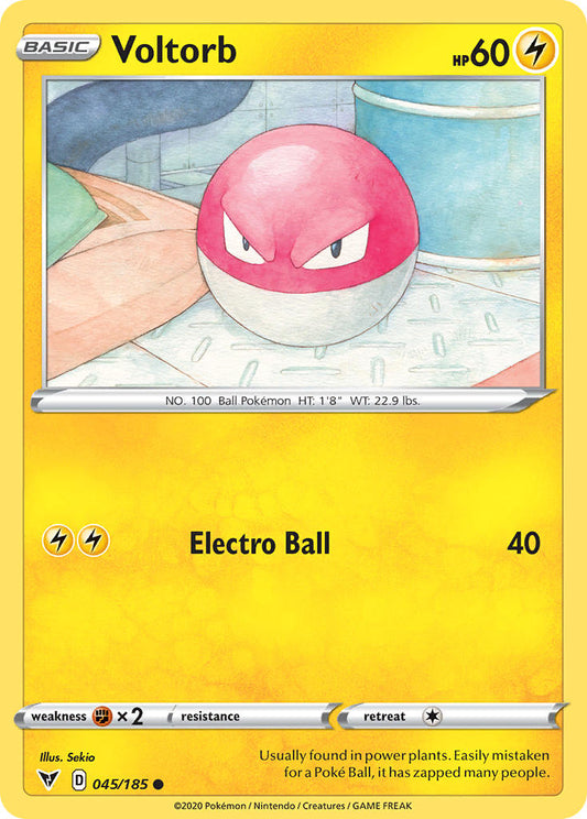 (045/185) Pokemon TCG Vivid Voltage Single: Voltorb  Common