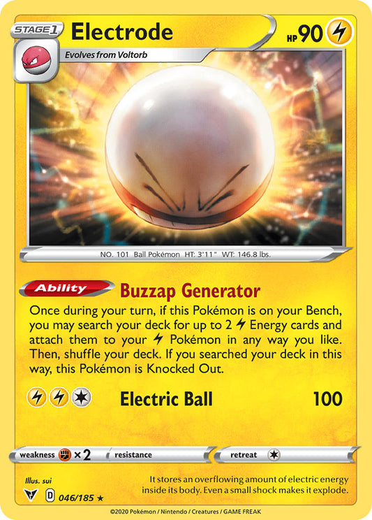 (046/185) Pokemon TCG Vivid Voltage Single: Electrode  Holo Rare