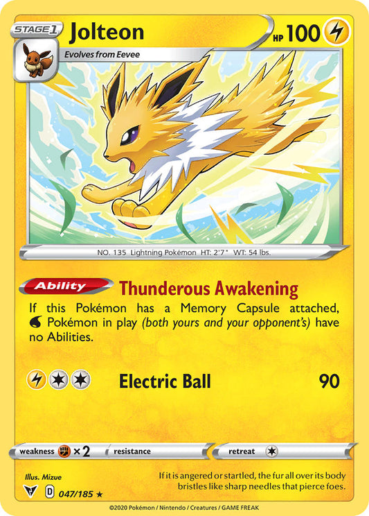 (047/185) Pokemon TCG Vivid Voltage Single: Jolteon  Rare