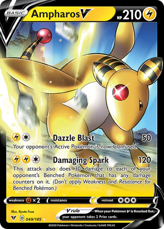 (049/185) Pokemon TCG Vivid Voltage Single: Ampharos V  Ultra Rare