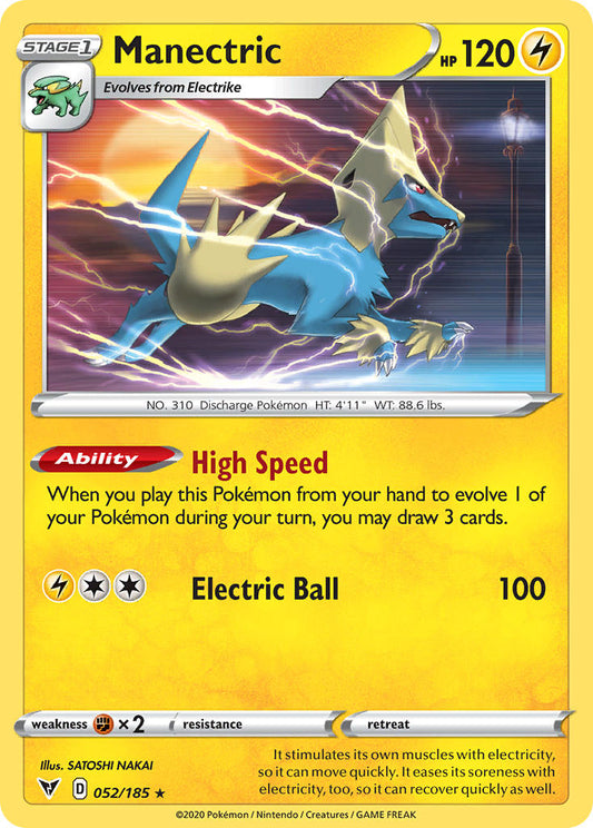 (052/185) Pokemon TCG Vivid Voltage Single: Manectric  Rare