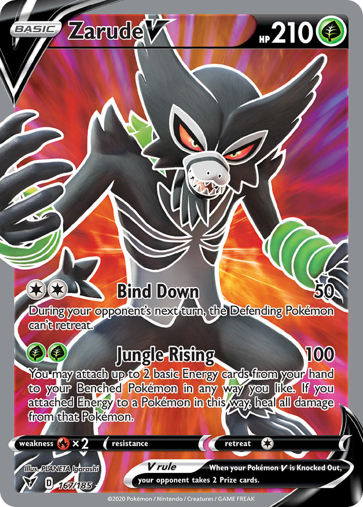 (167/185) Pokemon TCG Vivid Voltage Single: Zarude V  Ultra Rare