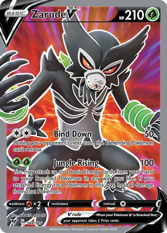 (167/185) Pokemon TCG Vivid Voltage Single: Zarude V  Ultra Rare