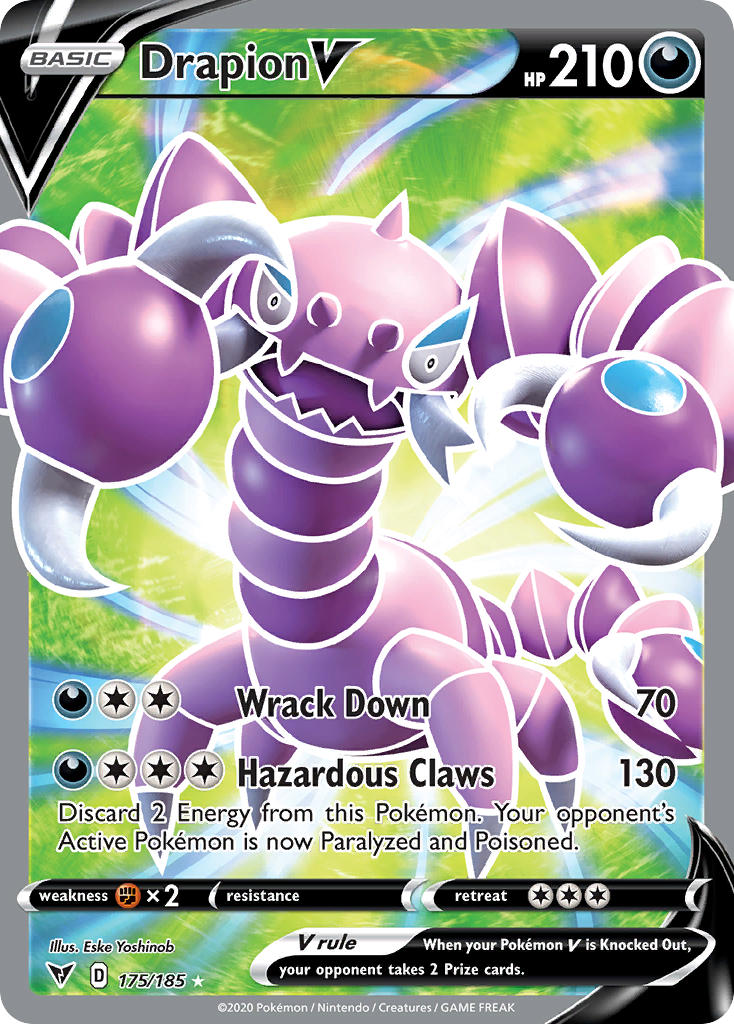 (175/185) Pokemon TCG Vivid Voltage Single: Drapion V  Ultra Rare