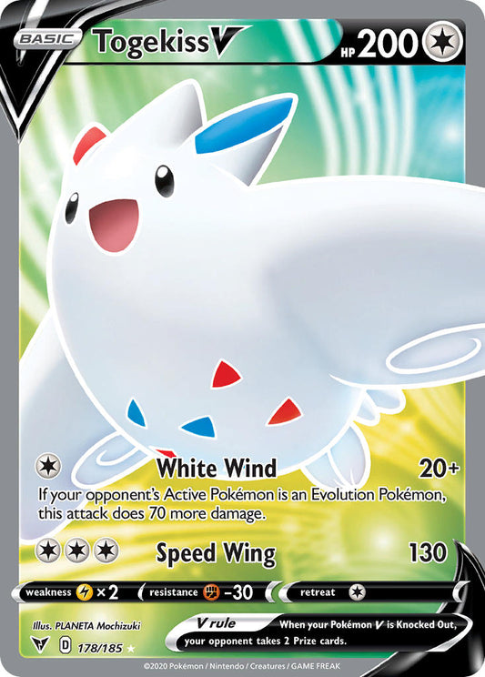 (178/185) Pokemon TCG Vivid Voltage Single: Togekiss V  Ultra Rare