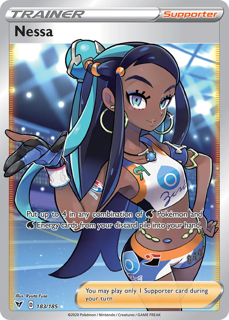 (183/185) Pokemon TCG Vivid Voltage Single: Nessa  Ultra Rare