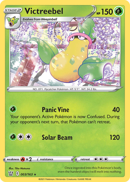 (003/163) Pokemon TCG Battle Styles Single: Victreebel  Rare