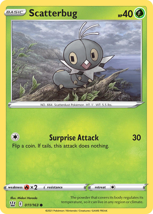 (011/163) Pokemon TCG Battle Styles Single: Scatterbug  Common