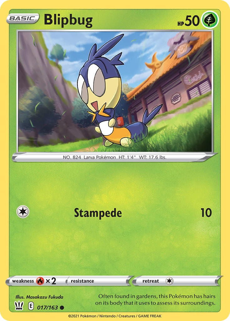 (017/163) Pokemon TCG Battle Styles Single: Blipbug  Common