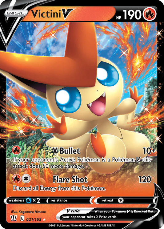 (021/163) Pokemon TCG Battle Styles Single: Victini V  Ultra Rare