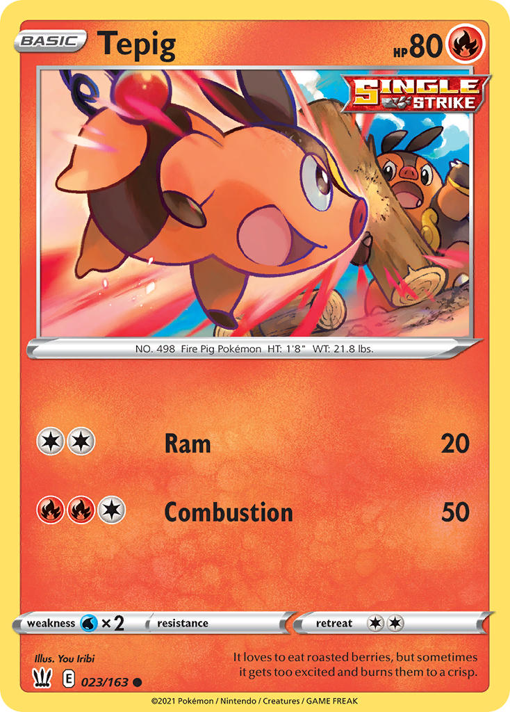 (023/163) Pokemon TCG Battle Styles Single: Tepig  Promo