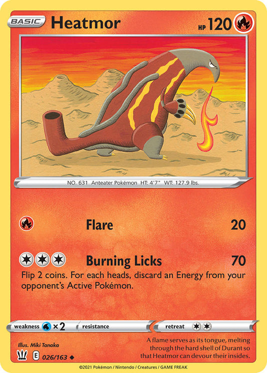 (026/163) Pokemon TCG Battle Styles Single: Heatmor  Uncommon