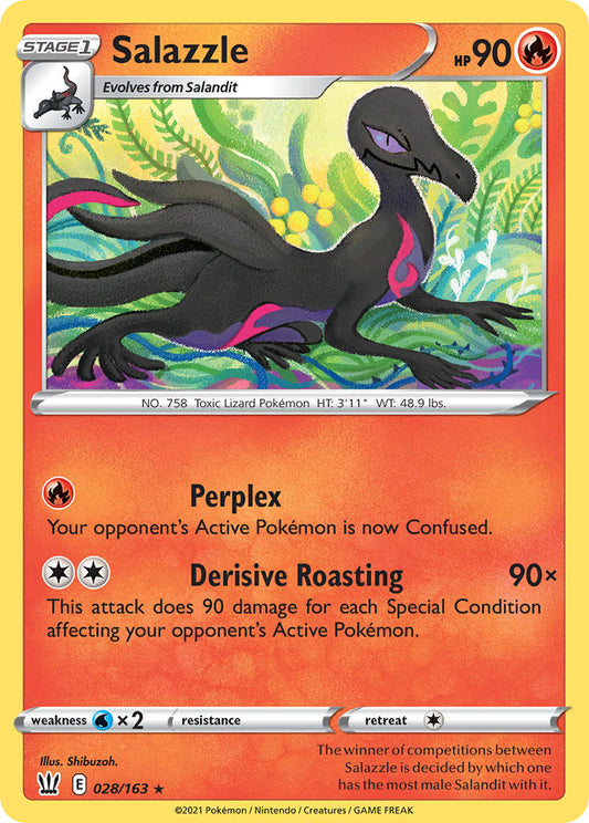 (028/163) Pokemon TCG Battle Styles Single: Salazzle  Rare