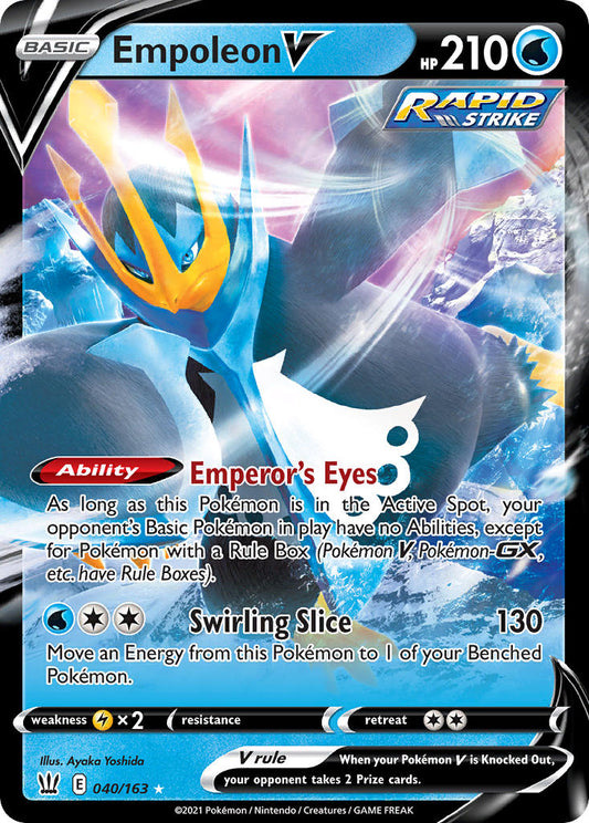 (040/163) Pokemon TCG Battle Styles Single: Empoleon V  Ultra Rare