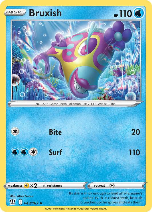 (043/163) Pokemon TCG Battle Styles Single: Bruxish  Uncommon