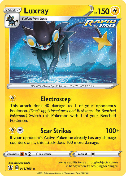 (048/163) Pokemon TCG Battle Styles Single: Luxray  Holo Rare