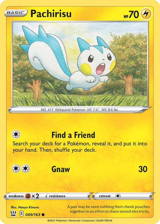 (049/163) Pokemon TCG Battle Styles Single: Pachirisu  Common