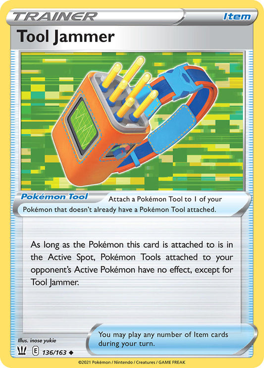 (136/163) Pokemon TCG Battle Styles Single: Tool Jammer  Uncommon