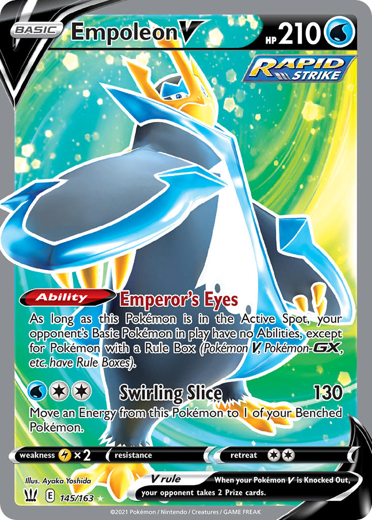 (145/163) Pokemon TCG Battle Styles Single: Empoleon V  Ultra Rare