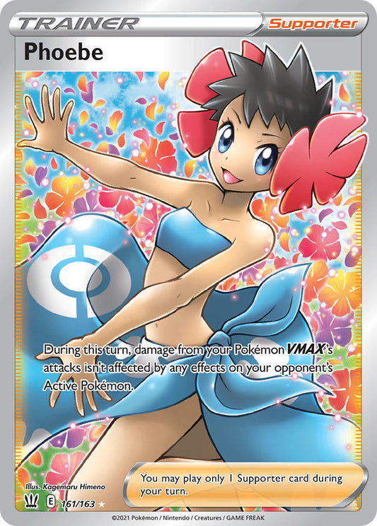 (161/163) Pokemon TCG Battle Styles Single: Phoebe  Ultra Rare