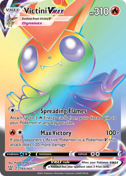 (165/163) Pokemon TCG Battle Styles Single: Victini VMAX  Secret Rare