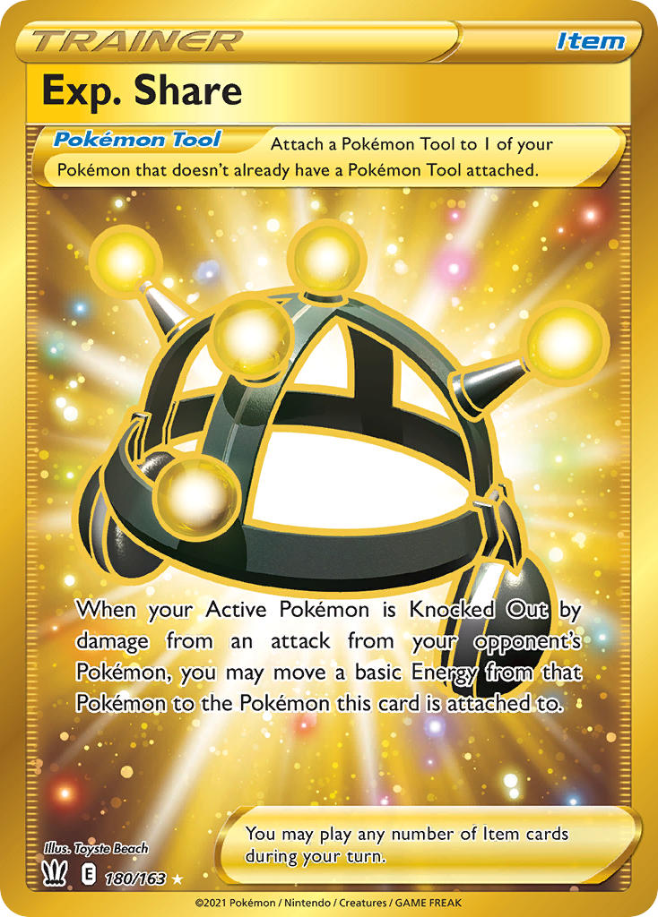 (180/163) Pokemon TCG Battle Styles Single: Exp. Share  Secret Rare