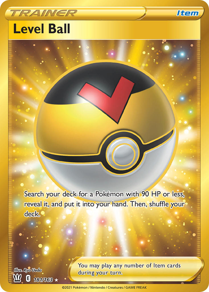 (181/163) Pokemon TCG Battle Styles Single: Level Ball  Secret Rare