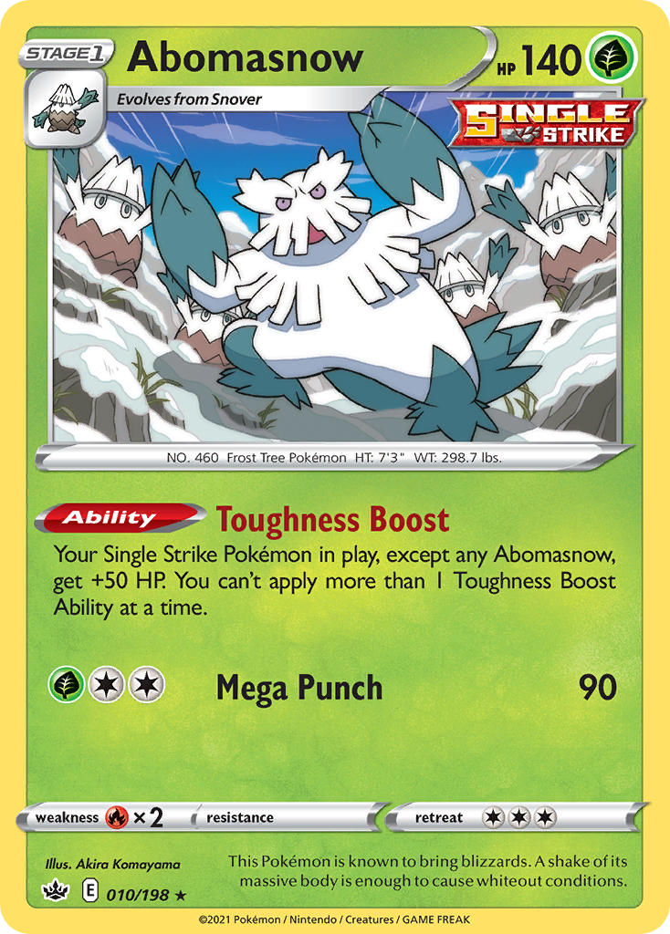 (010/198) Pokemon TCG Chilling Reign Single: Abomasnow  Promo