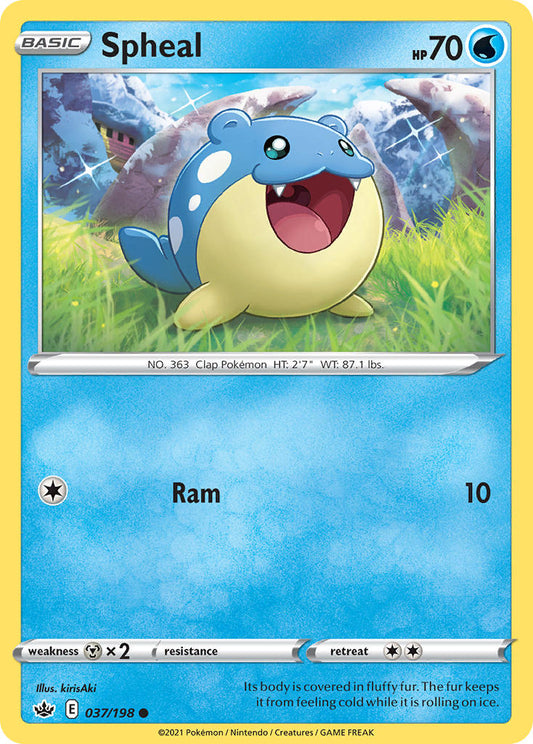 (037/198) Pokemon TCG Chilling Reign Single: Spheal  Common