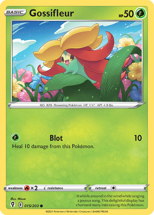 (015/203) Pokemon TCG Evolving Skies Single: Gossifleur  Common