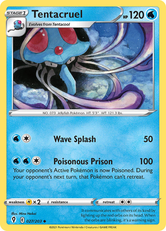 (027/203) Pokemon TCG Evolving Skies Single: Tentacruel  Uncommon