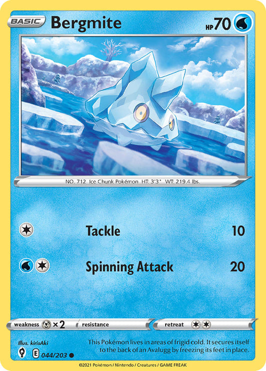 (044/203) Pokemon TCG Evolving Skies Single: Bergmite  Common