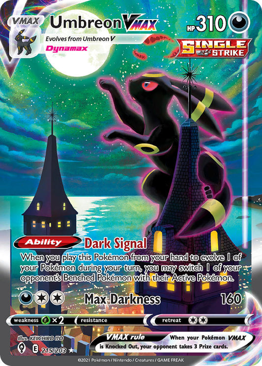 (215/203) Pokemon TCG Evolving Skies Single: Umbreon VMAX  Secret Rare