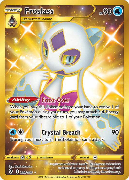 (226/203) Pokemon TCG Evolving Skies Single: Froslass  Secret Rare