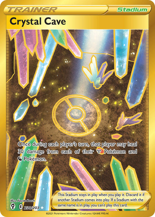 (230/203) Pokemon TCG Evolving Skies Single: Crystal Cave  Secret Rare