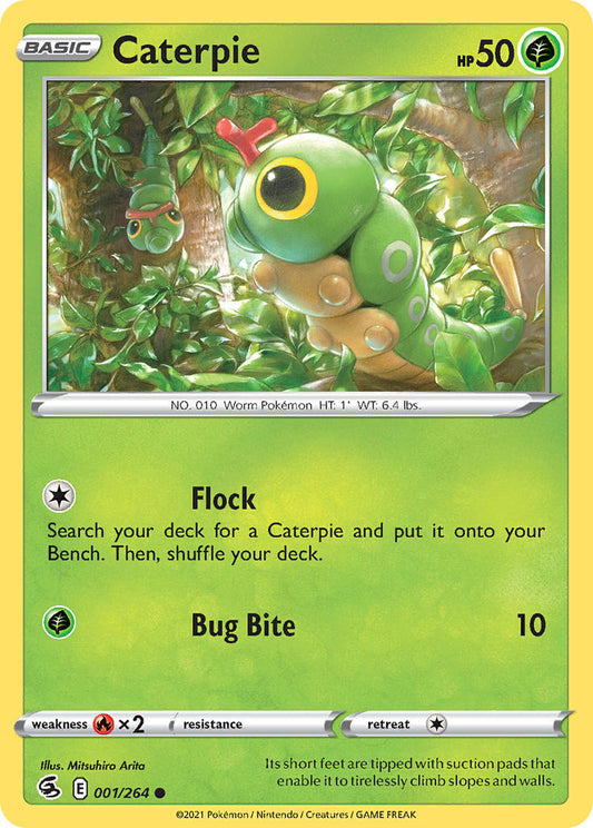 (001/264) Pokemon TCG Fusion Strike Single: Caterpie  Common