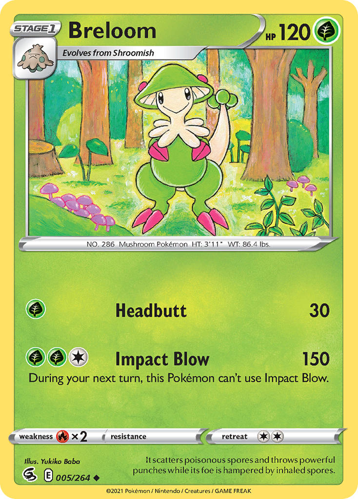 (005/264) Pokemon TCG Fusion Strike Single: Breloom  Uncommon