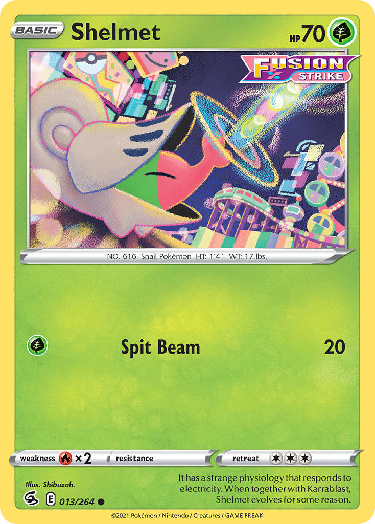 (013/264) Pokemon TCG Fusion Strike Single: Shelmet  Common