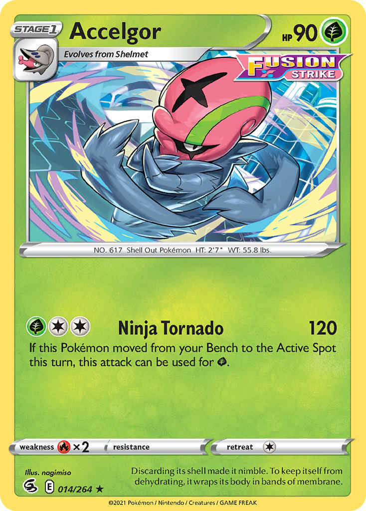 (014/264) Pokemon TCG Fusion Strike Single: Accelgor  Rare