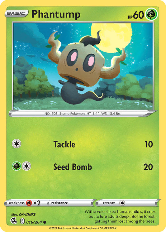 (016/264) Pokemon TCG Fusion Strike Single: Phantump  Common